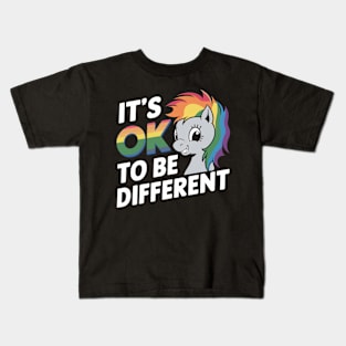 "Unique Horns: Embracing Diversity in a Unicorn World – Autism Awareness Edition" Kids T-Shirt